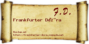 Frankfurter Dóra névjegykártya